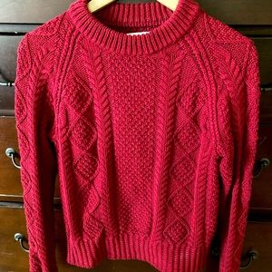 LL Bean signature cotton fisherman sweater, XS